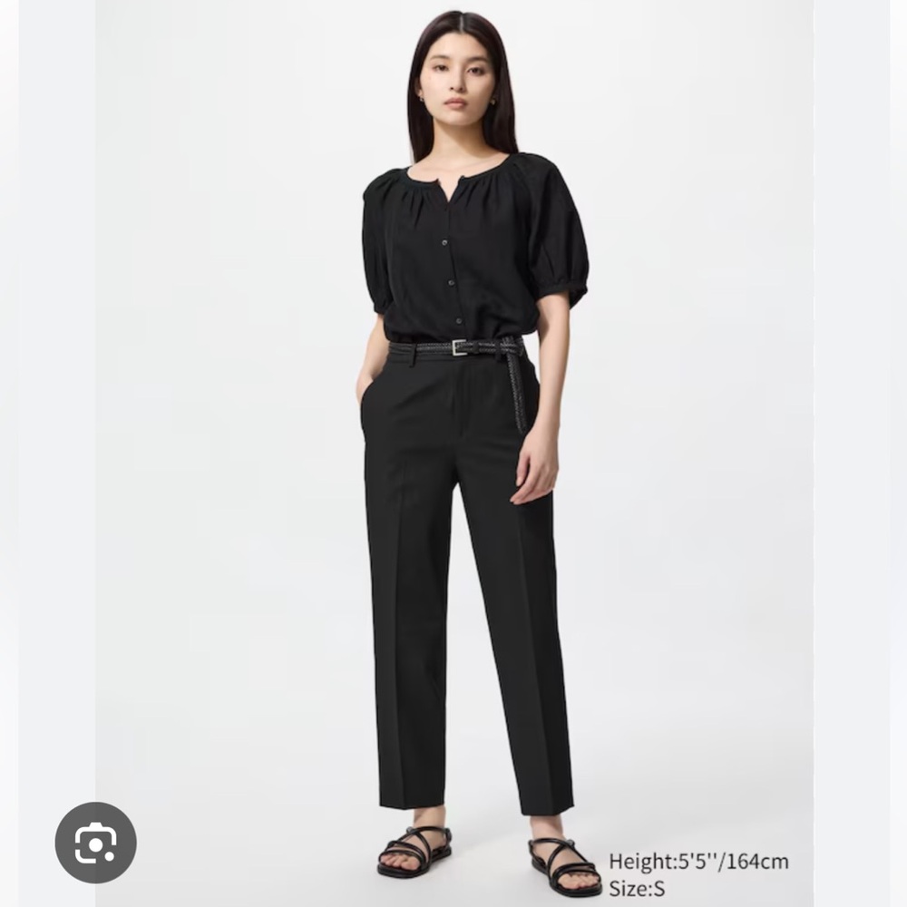 Uniqlo Smart Ankle Pants 2-way Stretch in Black